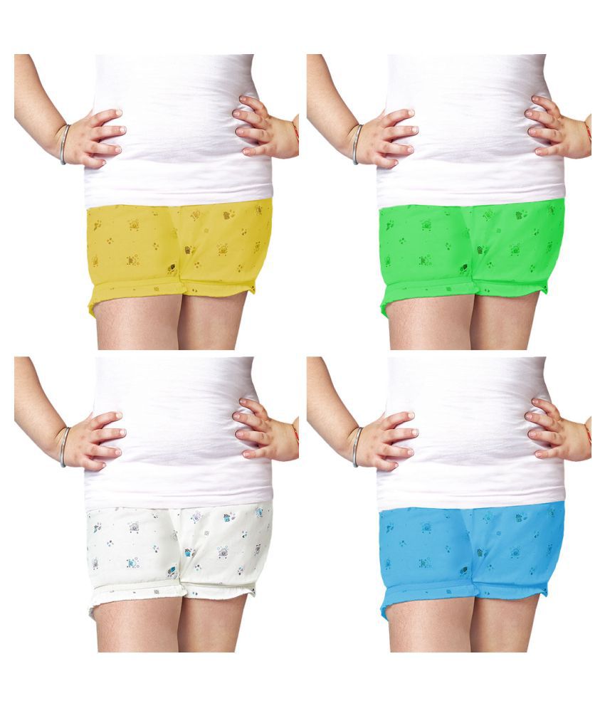     			Dixcy Slimz - Multi Cotton Girls Bloomers ( Pack of 4 )