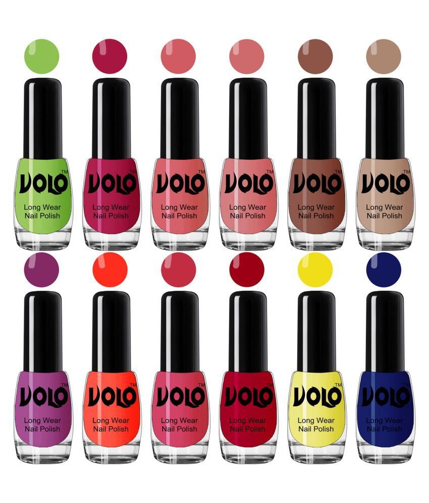     			VOLO True Wear High Gloss Impresso Nail Polish Sets of 12  Multi Glossy 60 mL