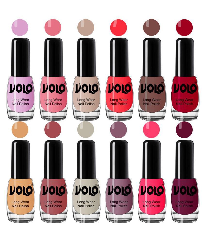     			VOLO True Wear High Gloss Impresso Nail Polish Sets of 12  Multi Glossy 60 mL