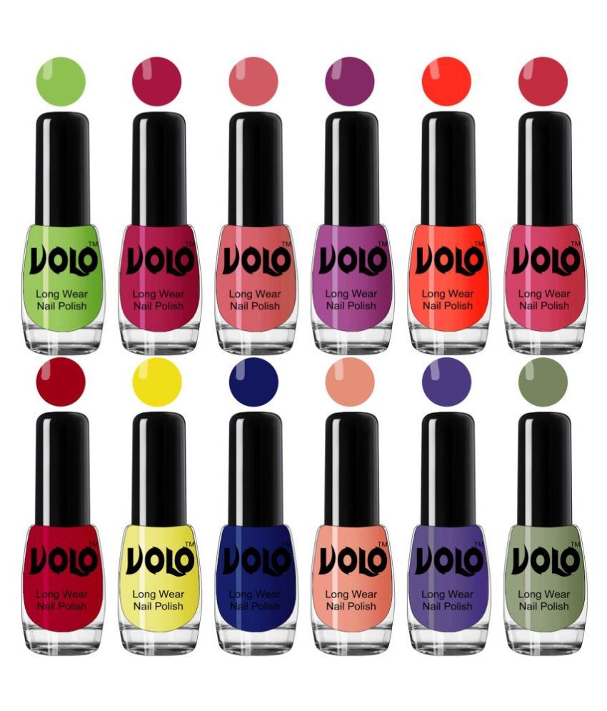     			VOLO True Wear High Gloss Impresso Nail Polish Sets of 12  Multi Glossy 60 mL