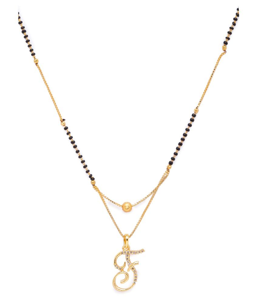 Alphabet F Letter Mangalsutra Short 