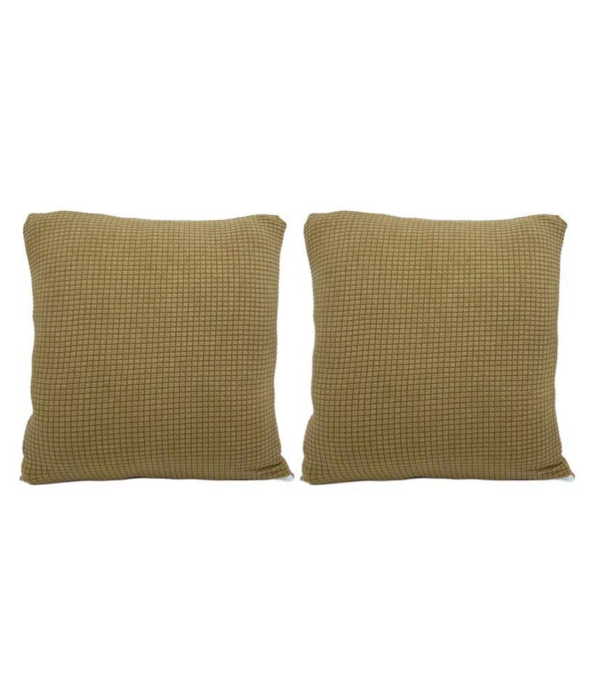     			House Of Quirk Set of 2 Polyester Cushion Covers 40X40 cm (16X16)