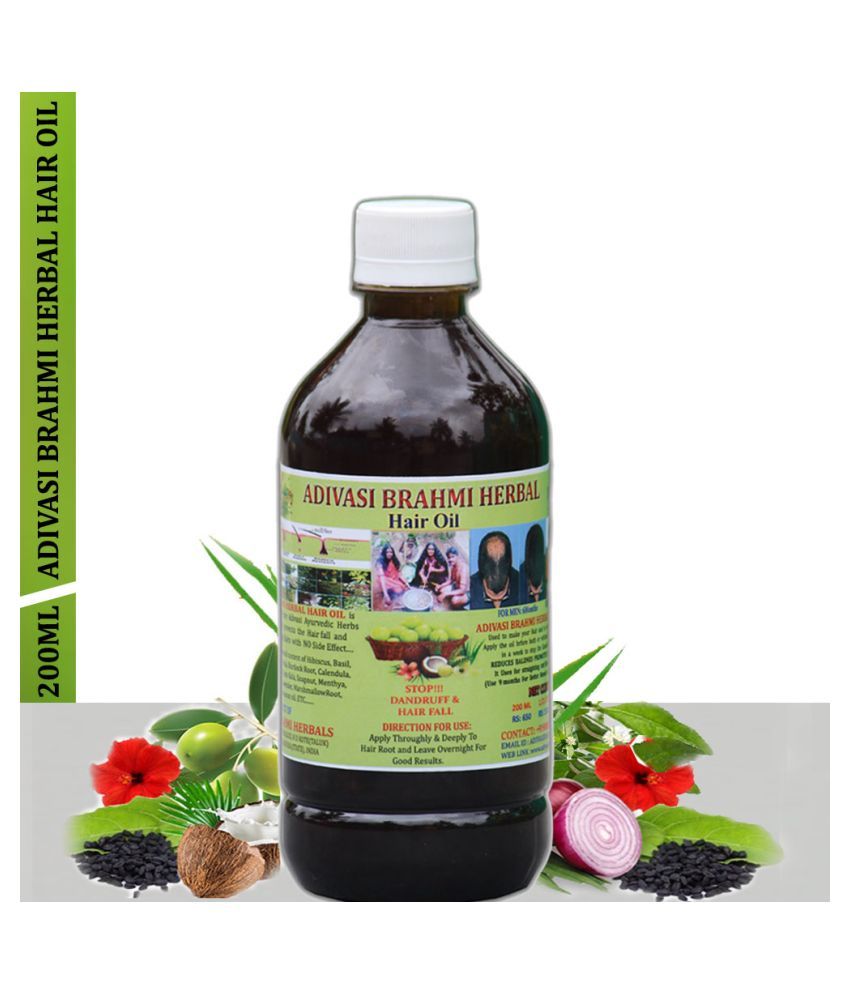 Adivasi Brahmi Herbal Hair Oil Hair Regrowth 200 Ml Buy Adivasi Brahmi Herbal Hair Oil Hair 4489