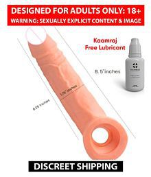 Double Hole Jumbo Dragon Condom Penis Cover For Extra Length And Girth Penis Sleeve For Men By Naughty Nights + Free Kaamraj Lubricant