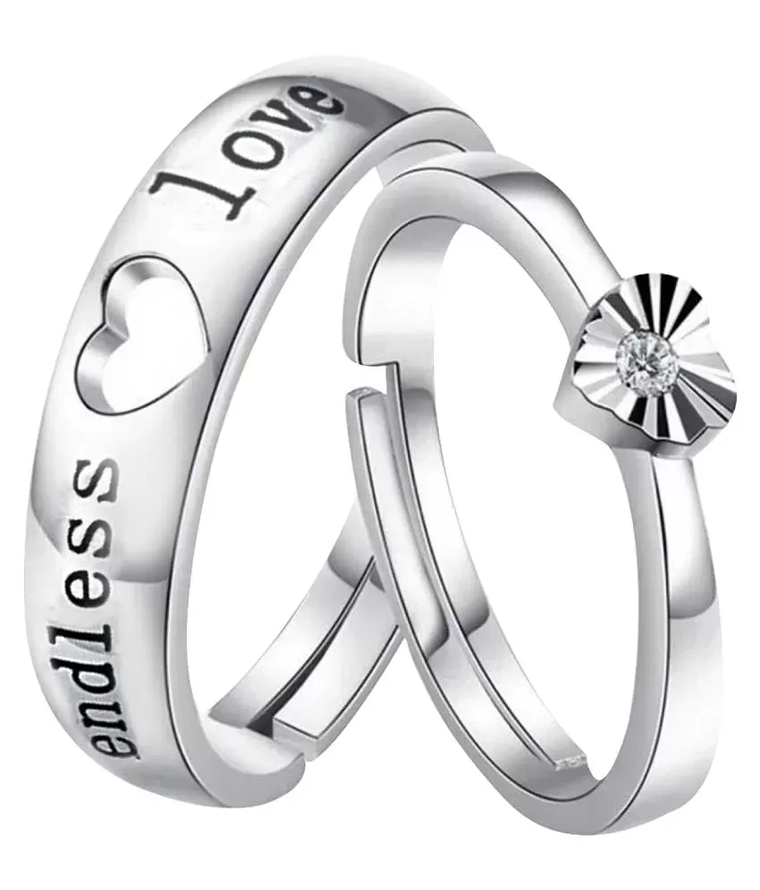 Love You Forever Rhinestone Lover Couple Promise Finger Ring Set Jewelry  Gift - Walmart.com