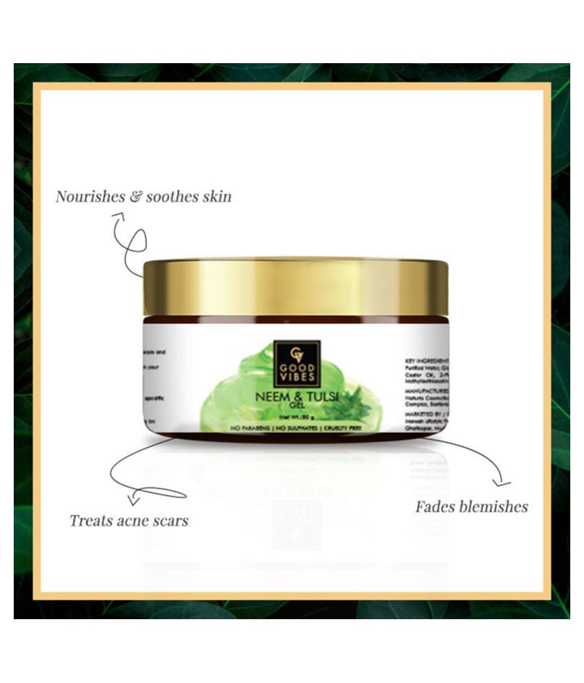 Good Vibes Skin Care Combo (Set of 4) Aloe Vera Face Wash, Cucumber Toner, Neem & Tulsi Gel