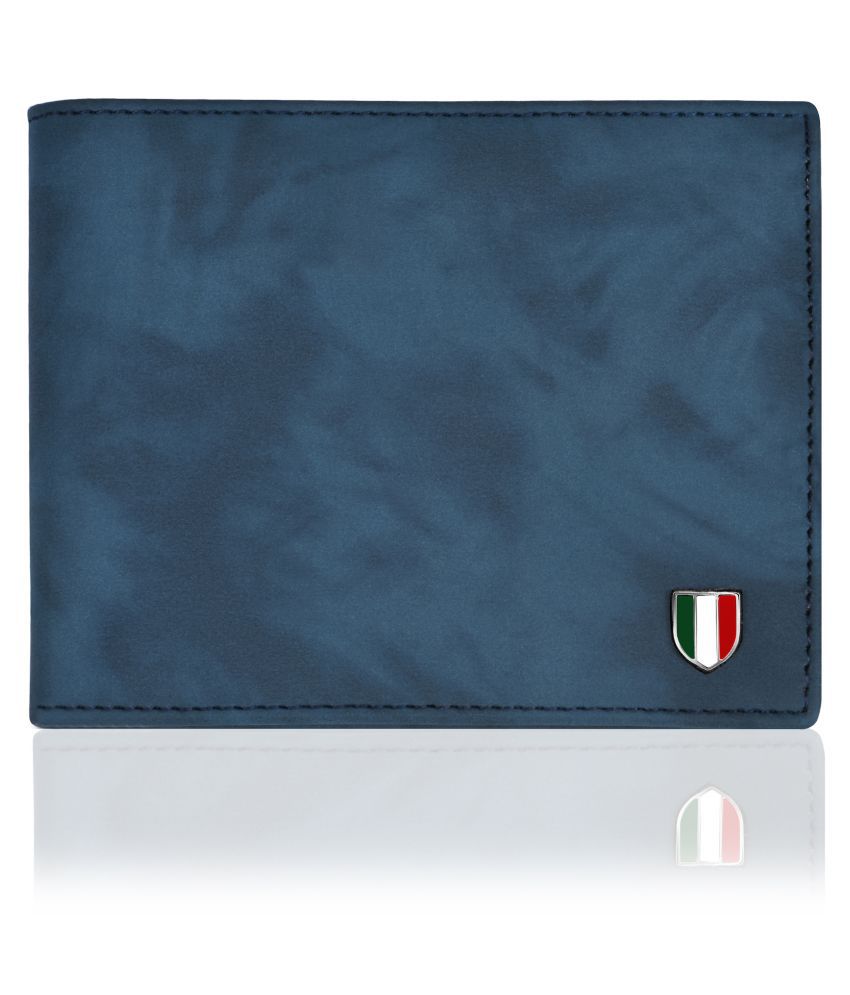     			GIOVANNY - Blue Faux Suede Men's Regular Wallet ( Pack of 1 )