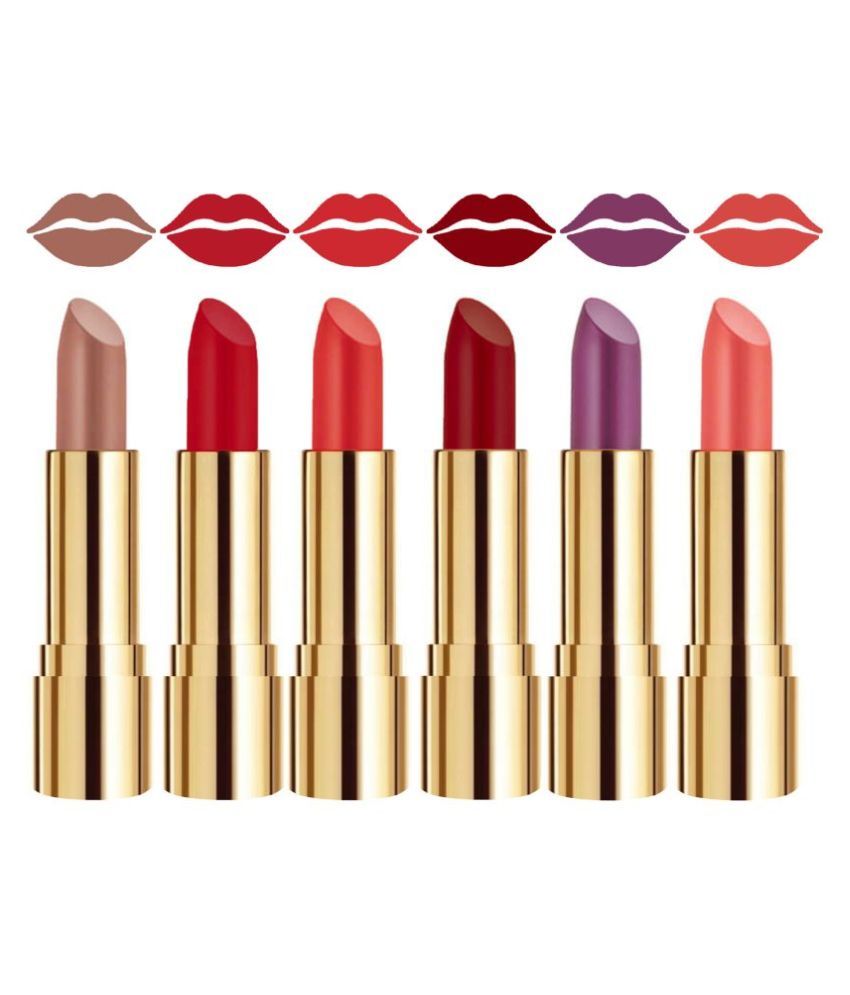     			Rythmx Daily Wear Bold Color Payoff Lipstick Creme Matte Multi Pack of 6 24 g