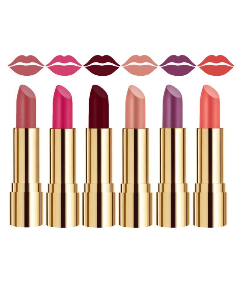     			Rythmx Daily Wear Bold Color Payoff Lipstick Creme Matte Multi Pack of 6 24 g