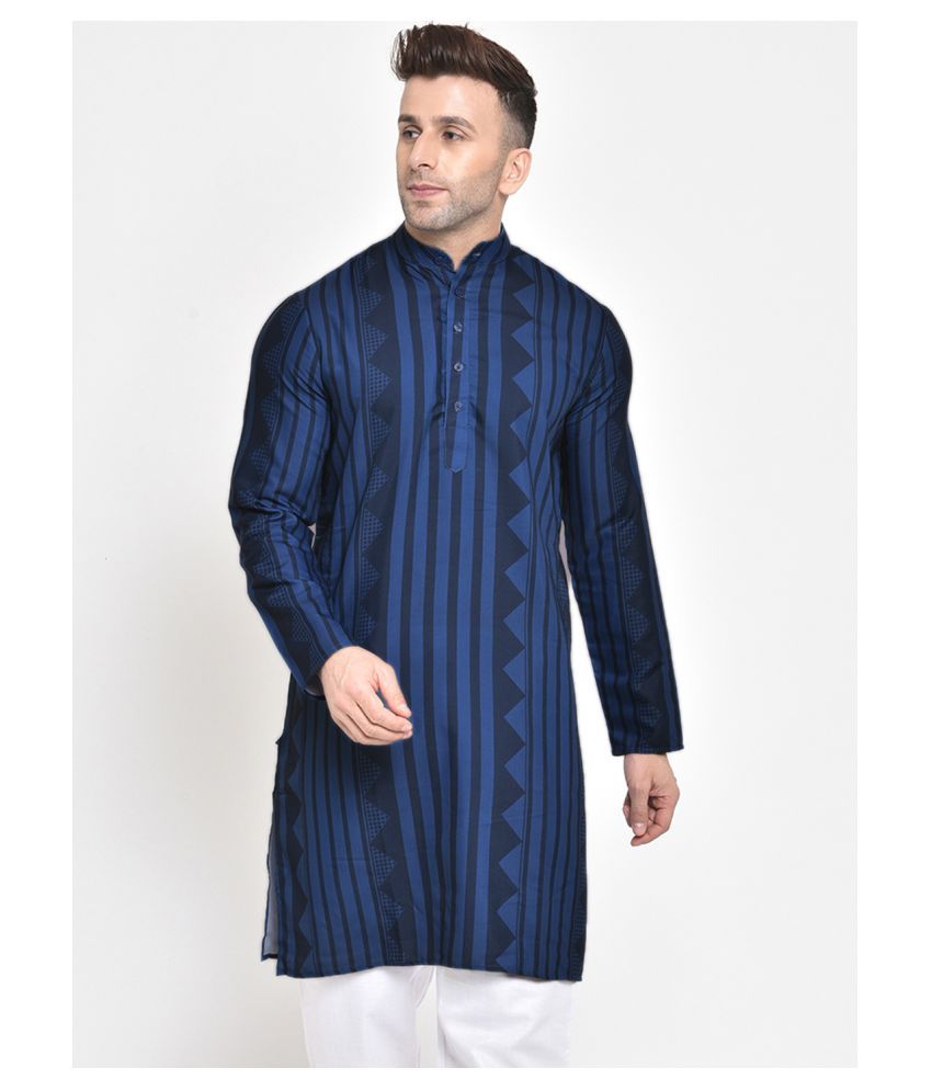     			Hangup Blue Rayon Kurta Single