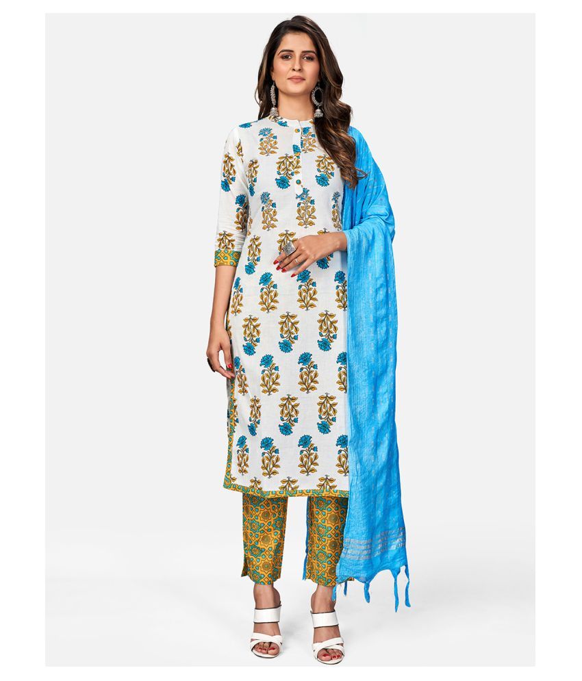     			Vbuyz Cotton Kurti With Pants - Stitched Suit