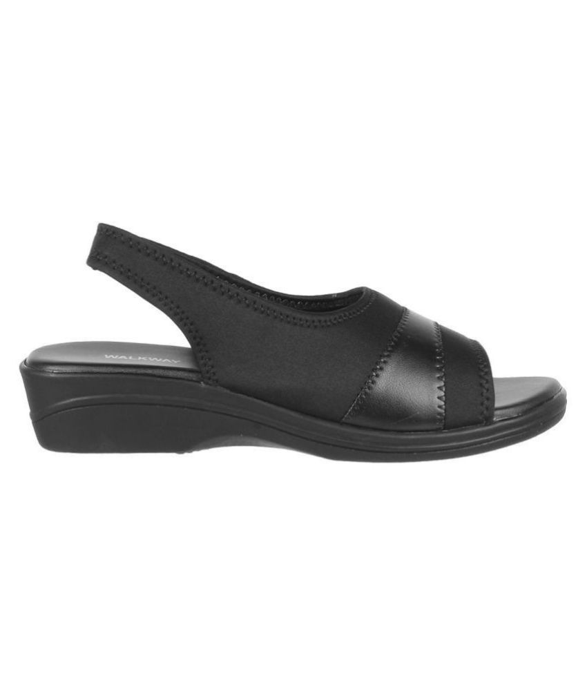 black walking flats