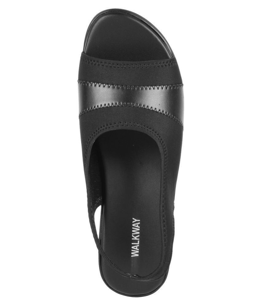 black walking flats