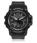 David Miller - Black Silicon Analog-Digital Men's Watch