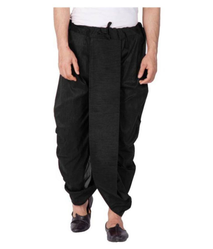 black shirt & dhoti