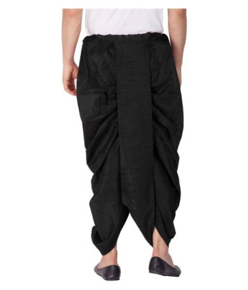 black shirt & dhoti