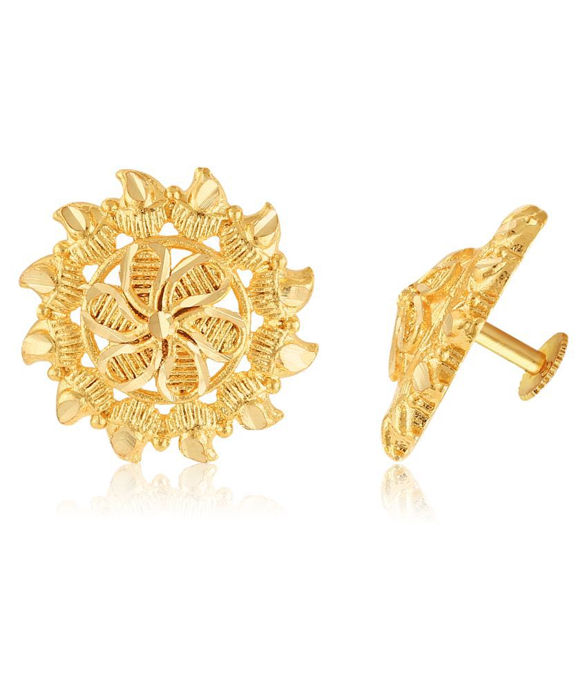     			Traditional wear South Screw back alloy Gold Plated Stud Earring for Women and Girls