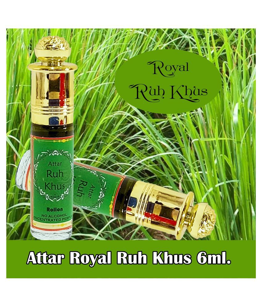     			INDRA SUGANDH BHANDAR Attar Pure Royal Ruh Khus 6ml ~ An Exclusive Fragrance of Khus Roots ~ For Peace of Mind~ Perfume For Men And Women 24 Hours long lasting