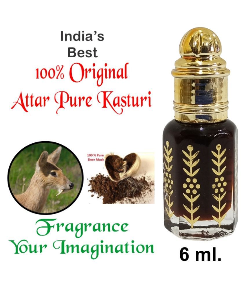     			INDRA SUGANDH BHANDAR - Natural Series 100% Pure Kasturi Oil Attar For Men & Women 6ml Pack Of 1