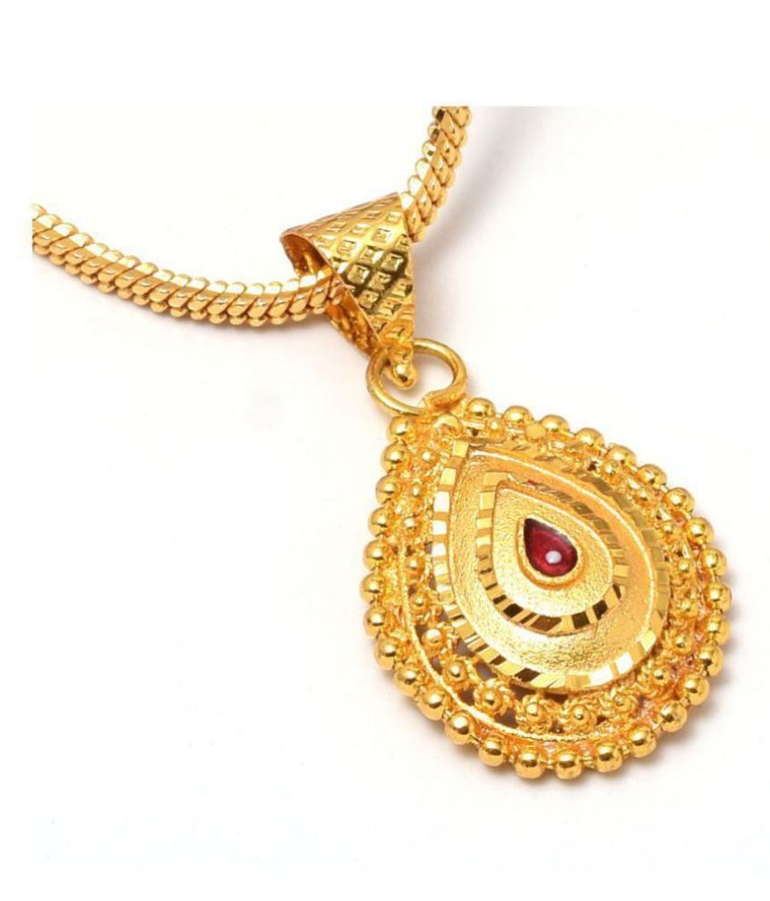     			Jewar Mandi - Golden Pendant set ( Pack of 1 )