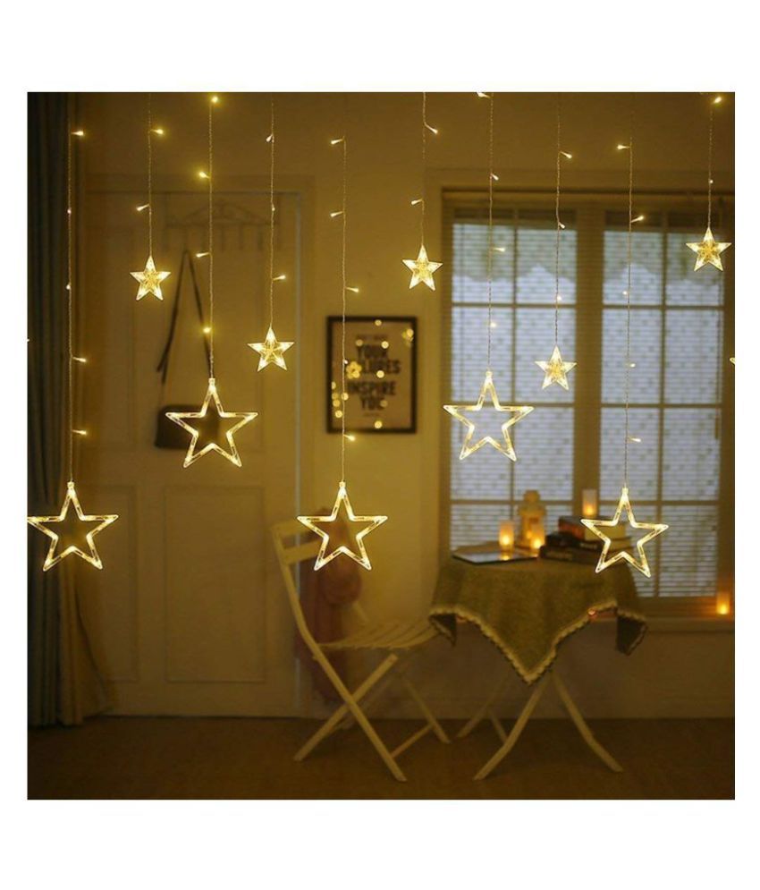    			GIFTHOUSE Diwali Light Curtain, String Lights with Hanging Star Light Pack of 1