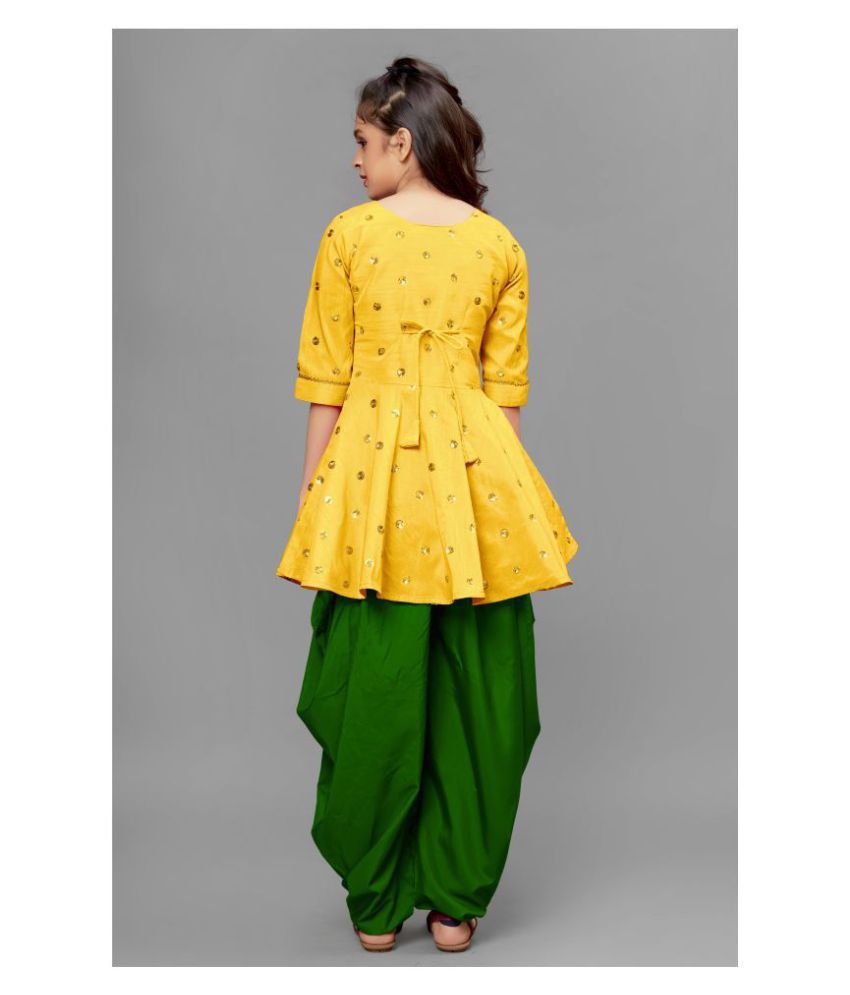 peplum top and dhoti pants