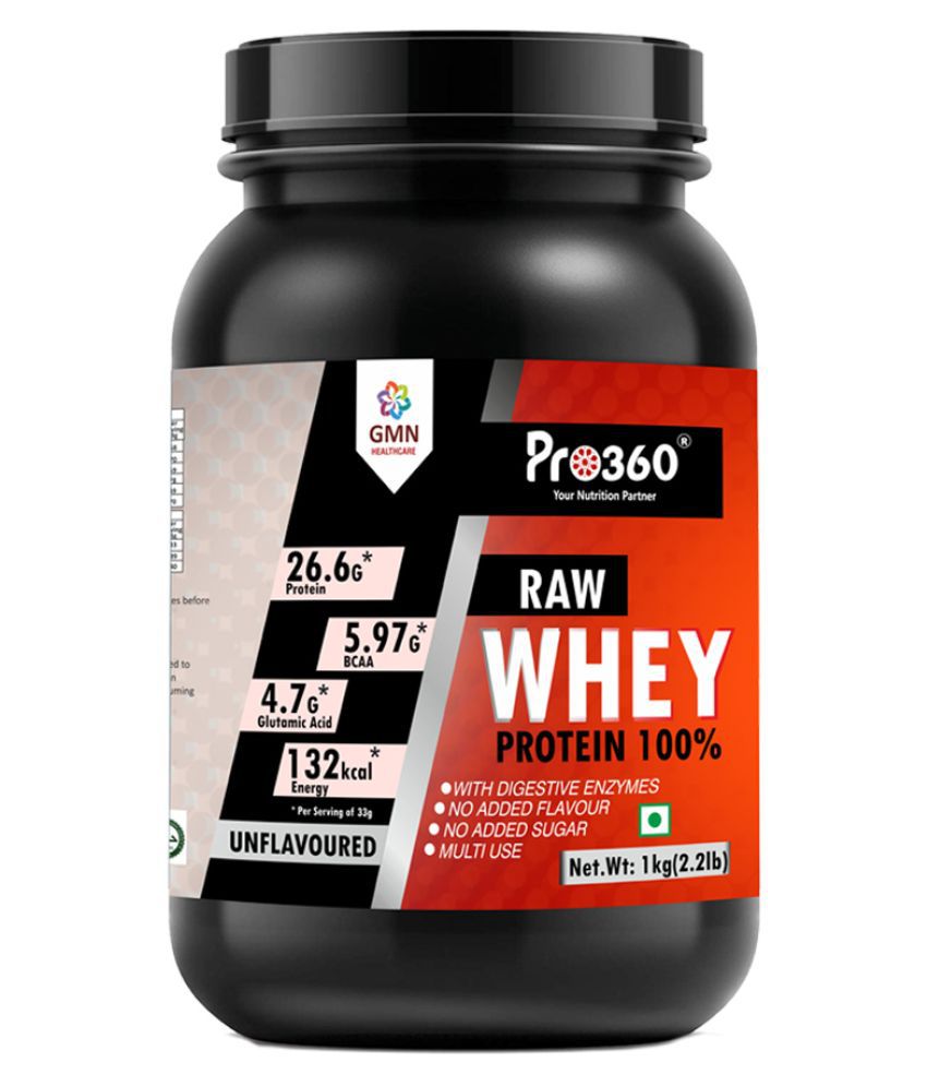PRO360 Raw whey protein powder 1 kg
