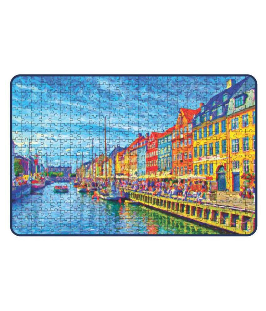     			Webby Colourful Nyhavn In Denmark Wooden Jigsaw Puzzle, 500 Pieces