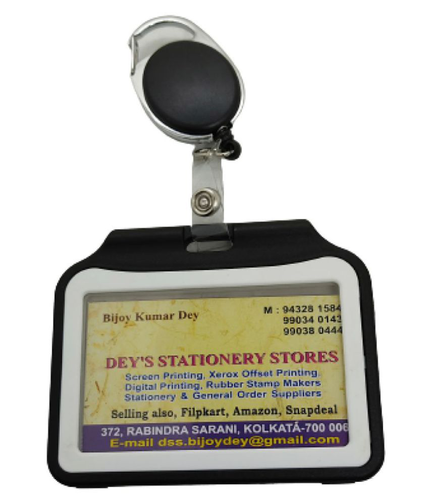     			Dey's Plastic ID Badge Holder with tag