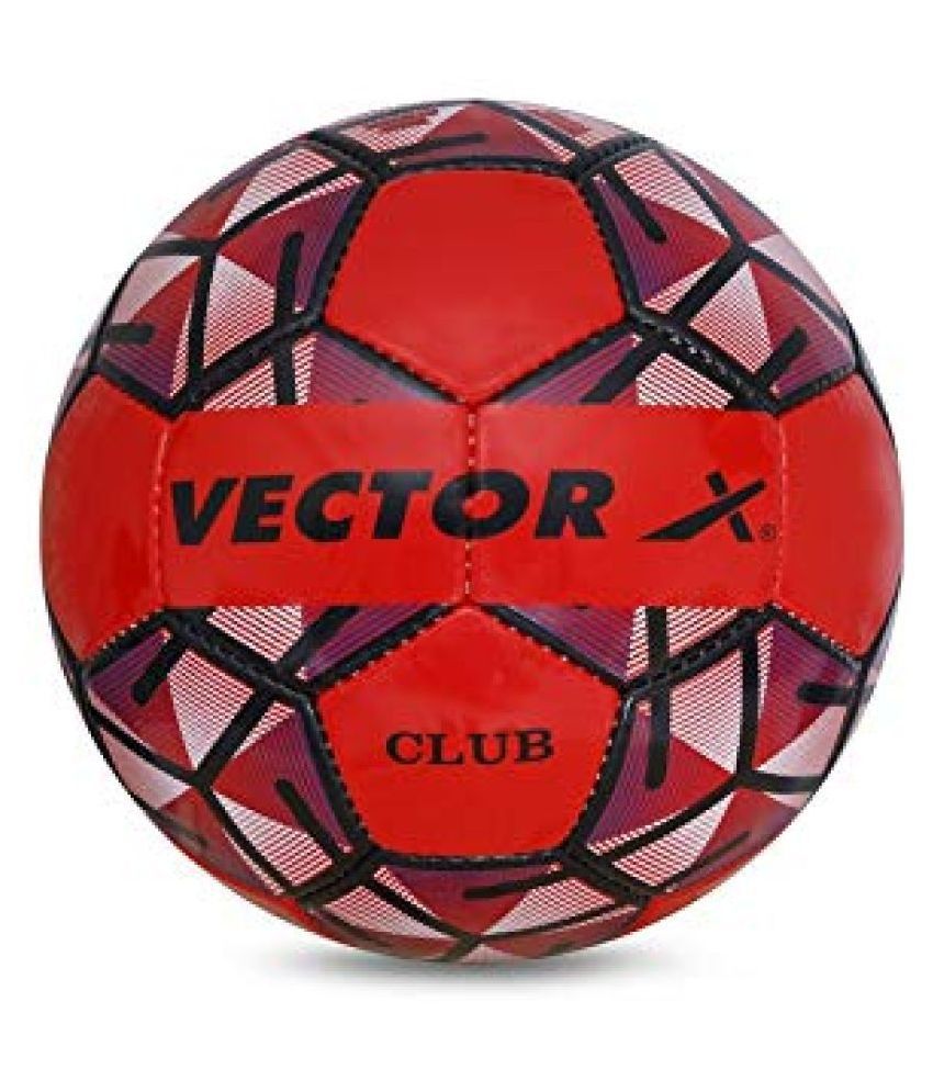     			Vector X Club Hand Stitched Red Football Size- 5