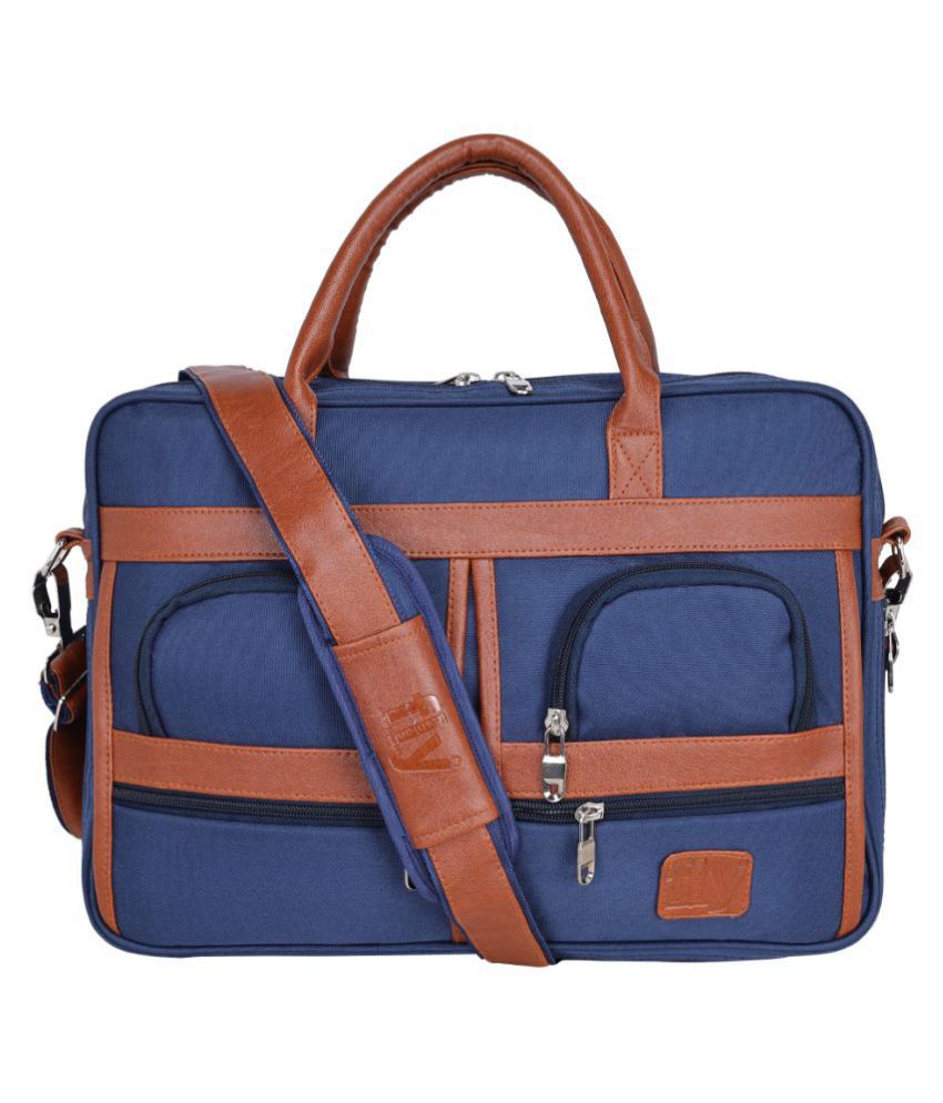 Fly Fashion Stylish Laptop Blue Nylon 17 Ltrs Office Bag