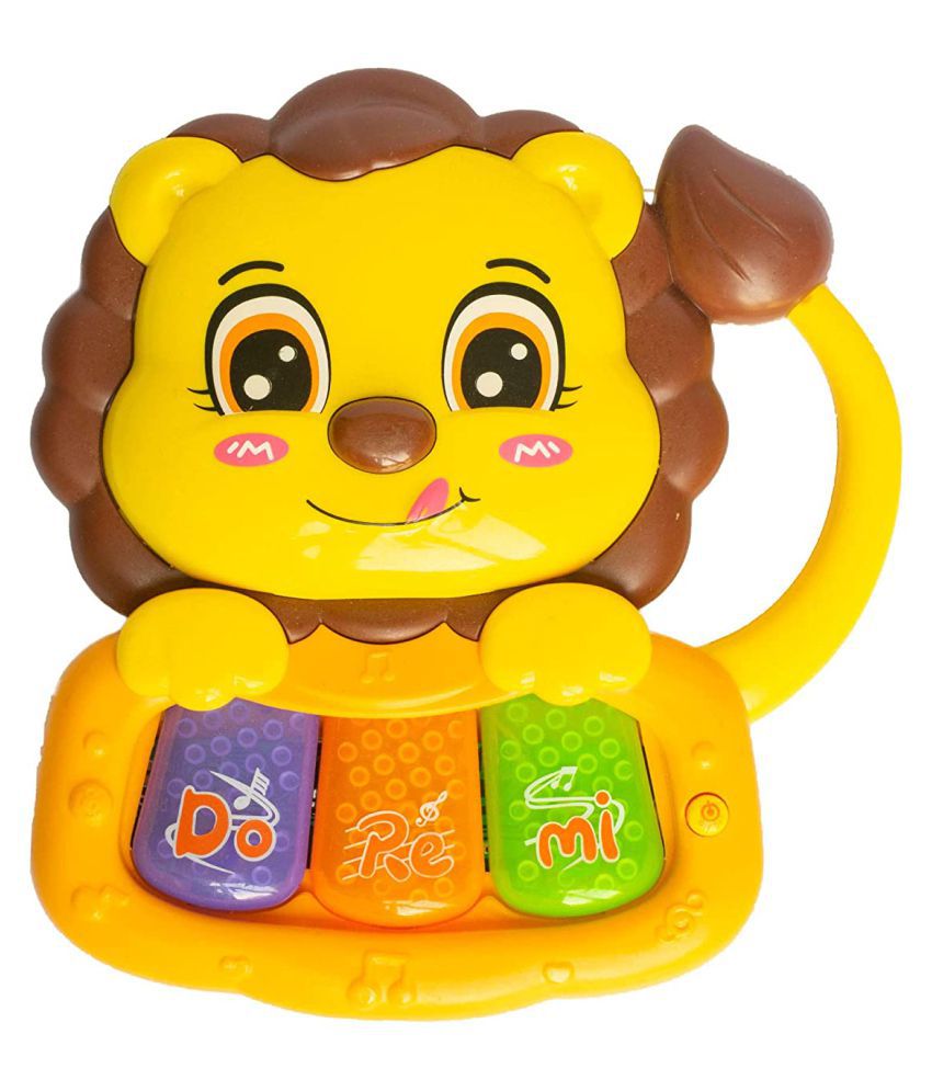 WISHKEY Colorful Musical Cartoon Lion With Light & Different Sounds, Battery Operated Educational Entertainment Toys For Toddlers( Pack Of 1, Multicolor)