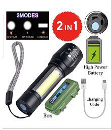 Stallion 500 Meter 4 Mode rechargeable battery zoomable Waterproof Torchlight LED Full Metal Body 10W Flashlight Torch Outdoor Search Light for home and camping hiking