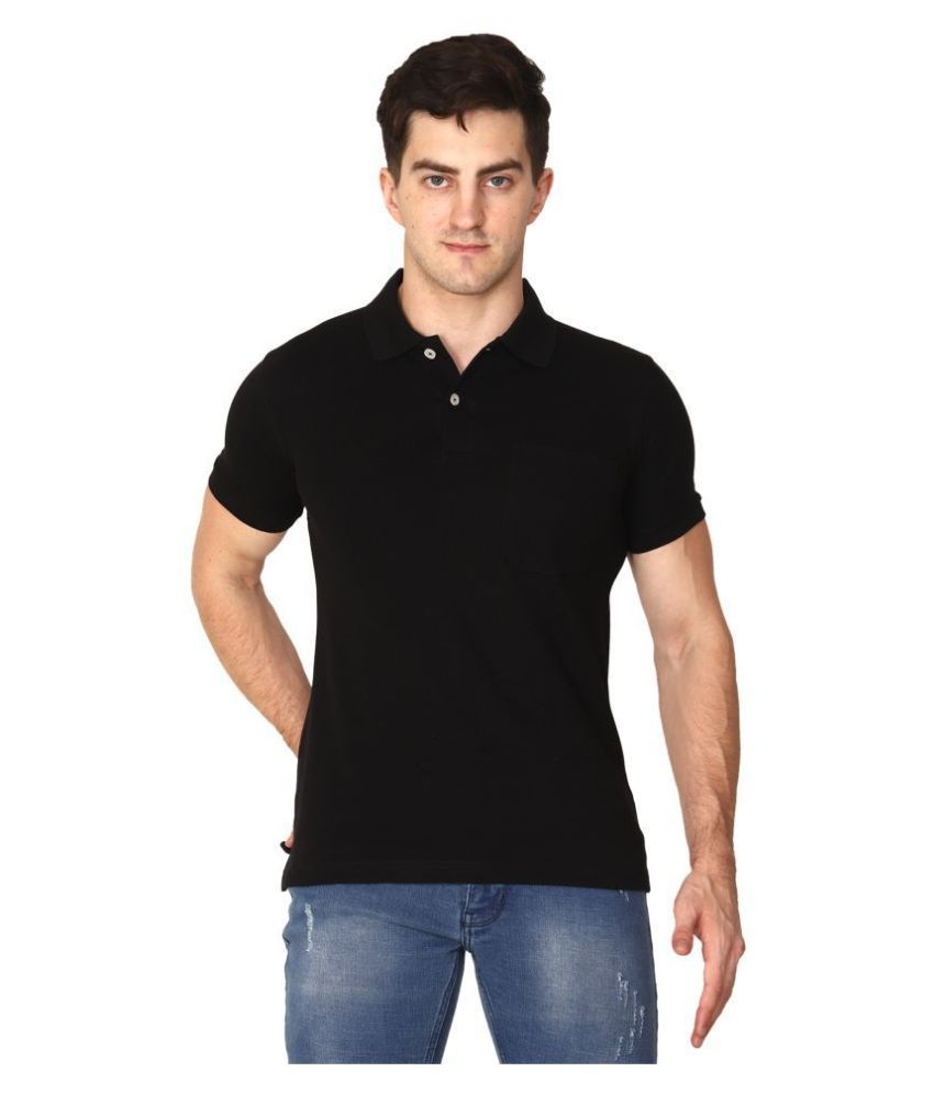 plain black polo shirt mens