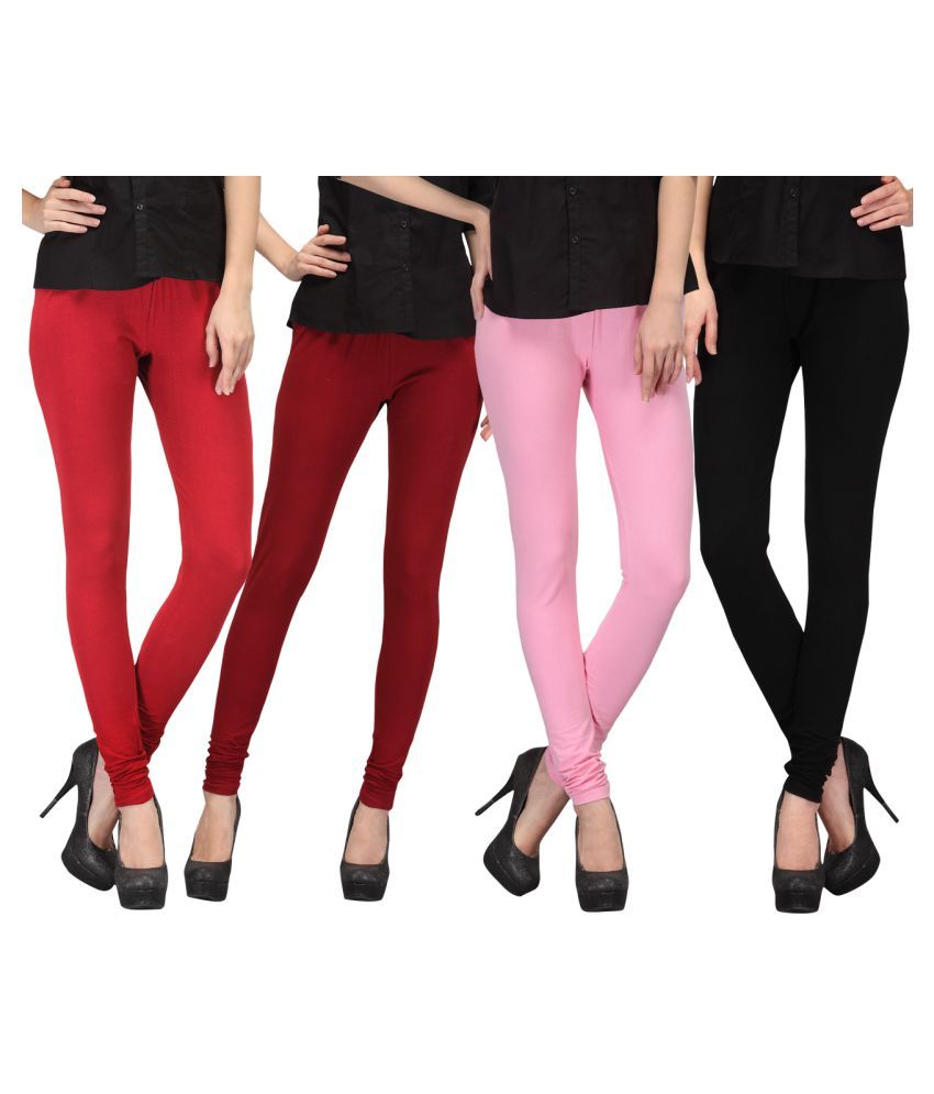     			FnMe Cotton Lycra Pack of 4 Leggings