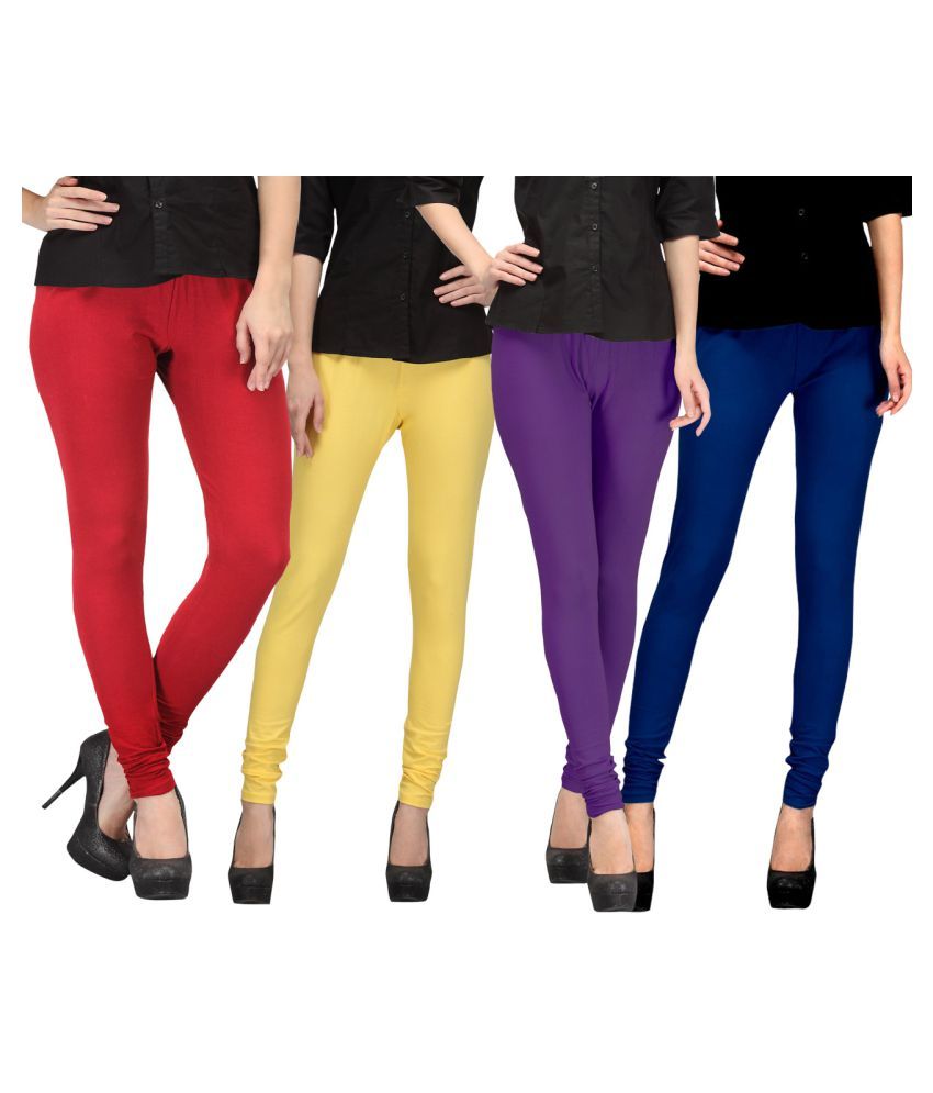     			FnMe Cotton Lycra Pack of 4 Leggings