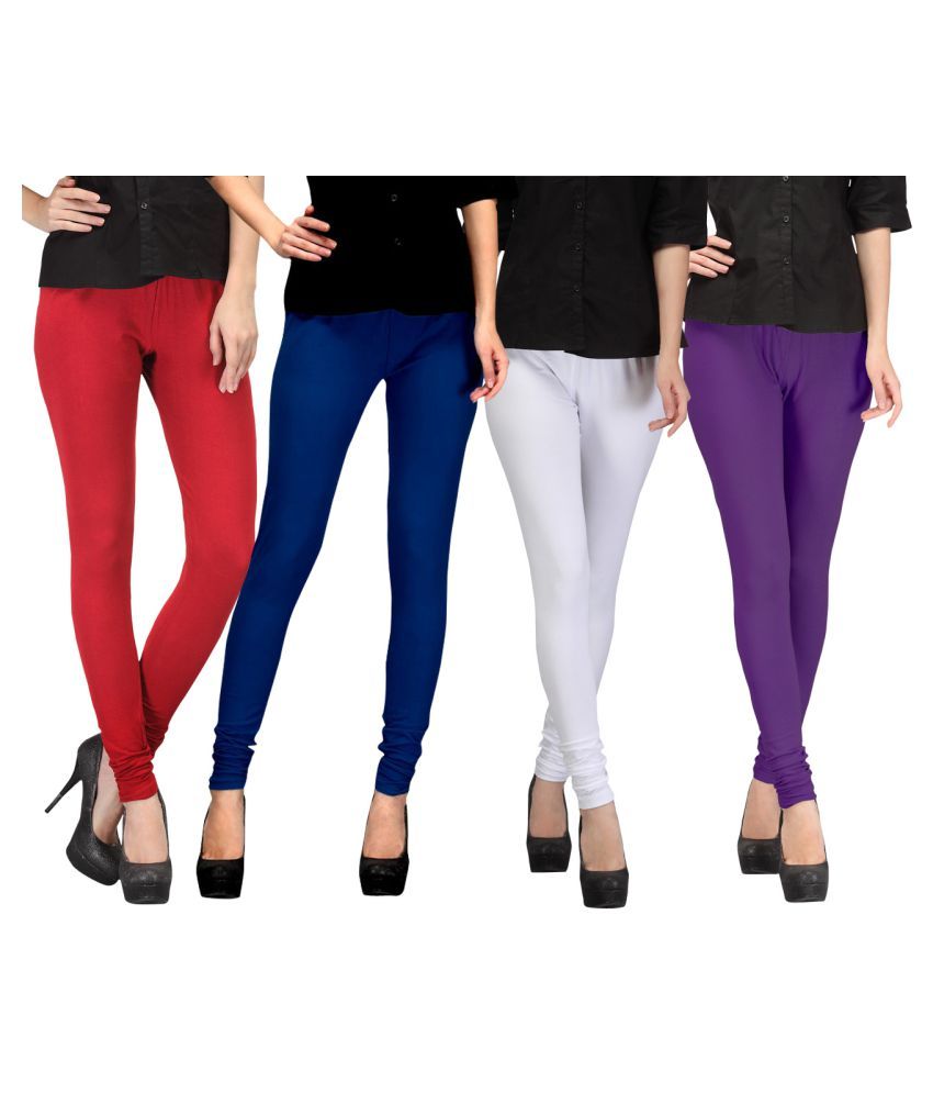     			FnMe Cotton Lycra Pack of 4 Leggings