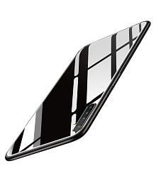Realme 6 Pro Glass Cover MOBCURE - Black Glass back Cover Case