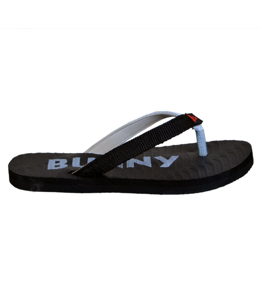     			Crazy Bunny Black Slippers
