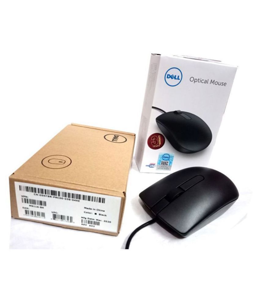 DELL MS116 MS116 Black USB Wired Mouse