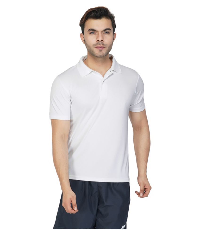     			Vector X White Polyester Polo T-Shirt Single Pack
