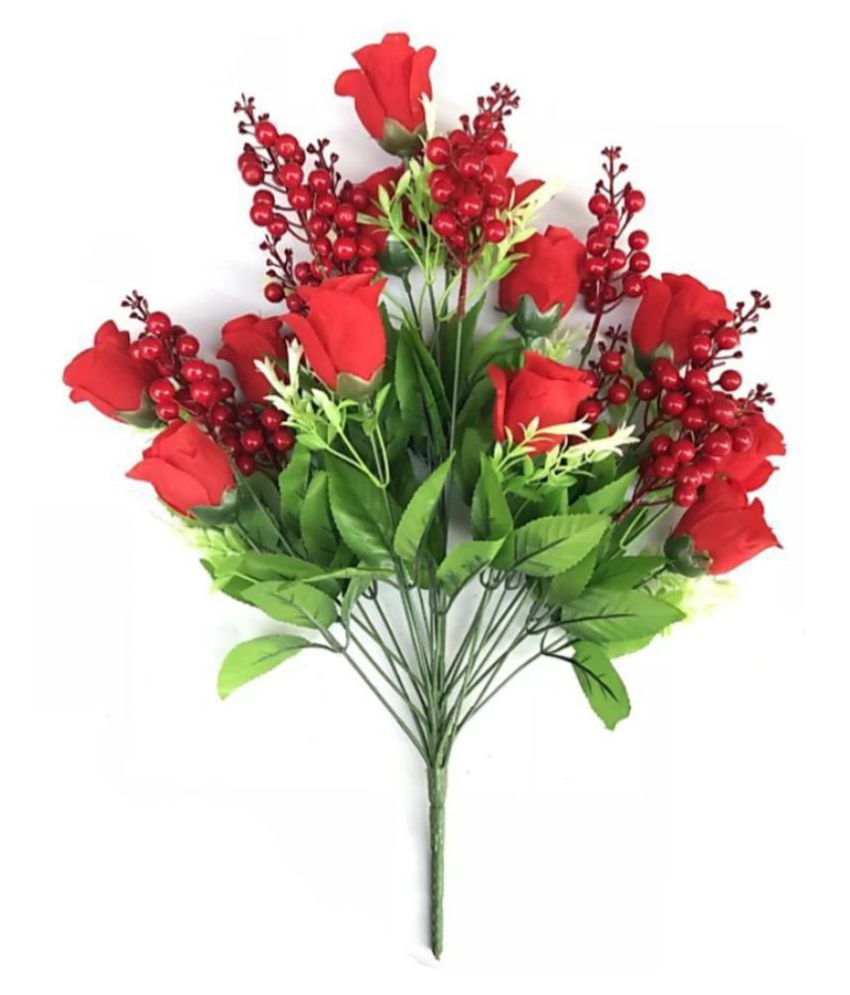 Fns Store Rose Red Artificial Flowers Bunch Pack Of 1 Buy Fns Store Rose Red Artificial Flowers Bunch Pack Of 1 At Best Price In India On Snapdeal