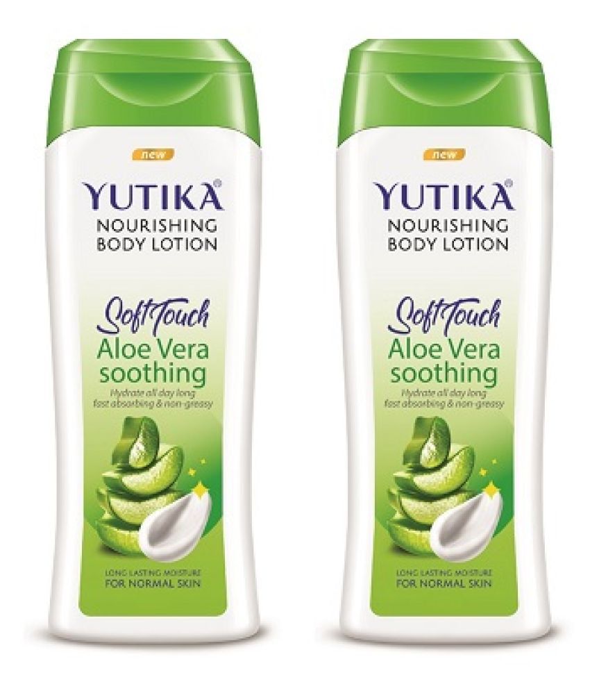     			yutika Nourishing Soft Touch Aloe Vera Soothing Body Lotion ( 300 mL Pack of 2 )