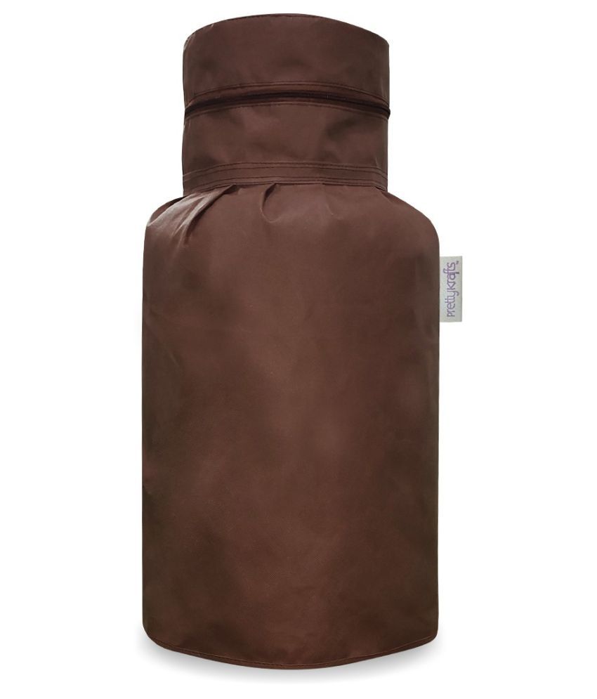     			PrettyKrafts Single Cotton Brown Cylinder Cover