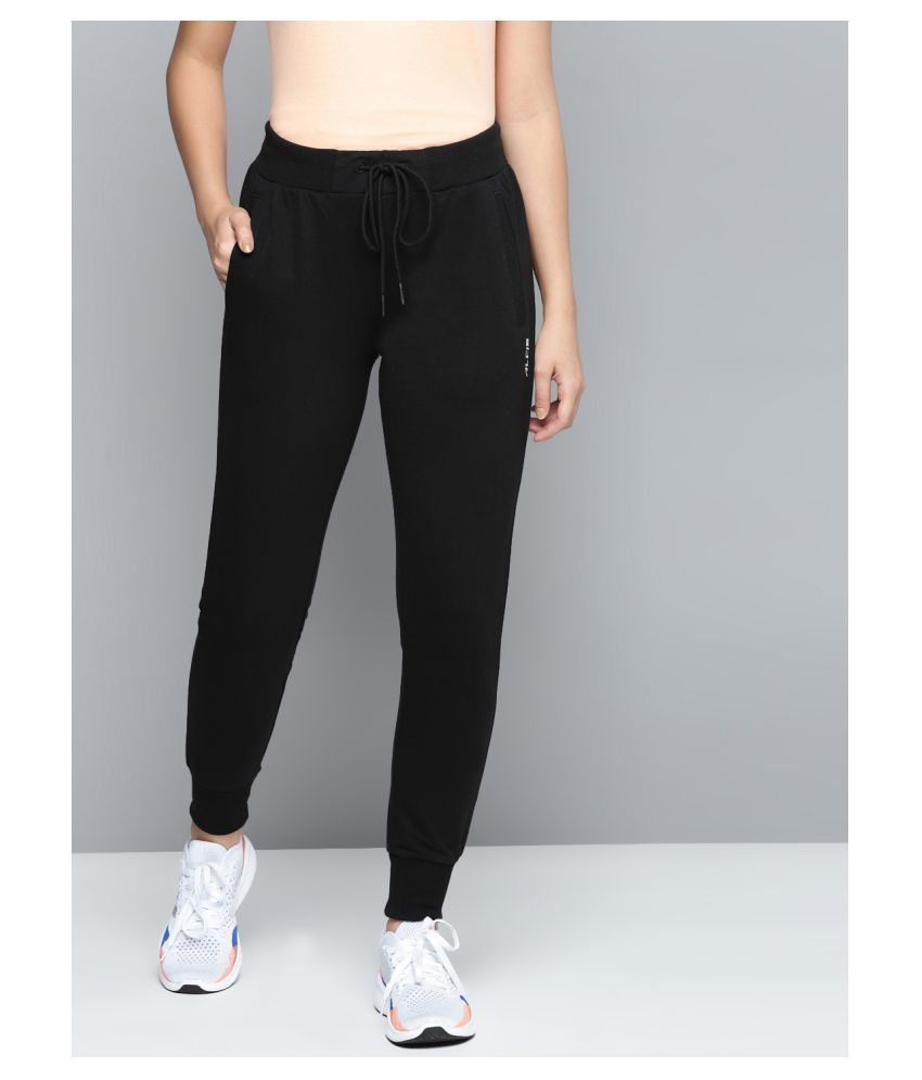     			Alcis Black Cotton Trackpants