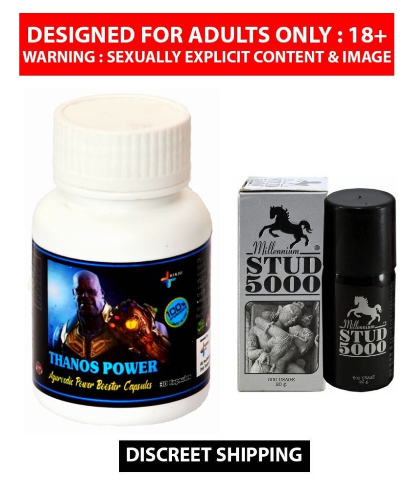     			Stud 5000 Long Lasting Sex Delay Spray 20g & Thanos Power Capsule 30 no.s