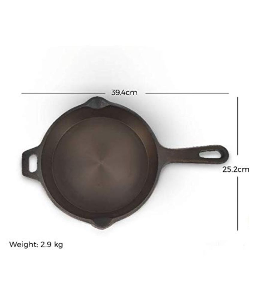 The Indus Valley Skillet No Coating Iron Fry Pan 40 cm mL Buy Online