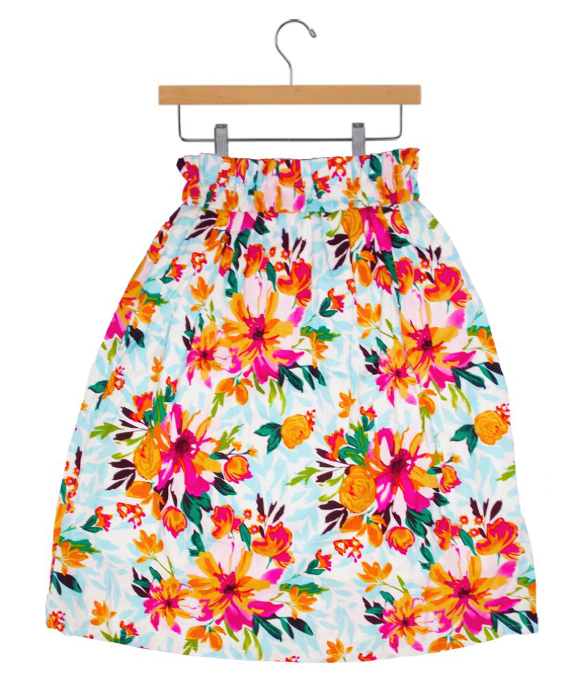 Kids Floral Print Skirt For Girls (Multi color) - Buy Kids Floral Print ...