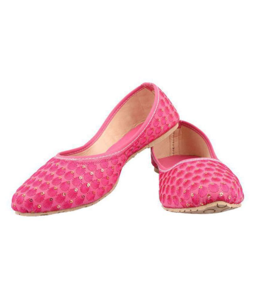     			Raj Pink Ethnic Footwear