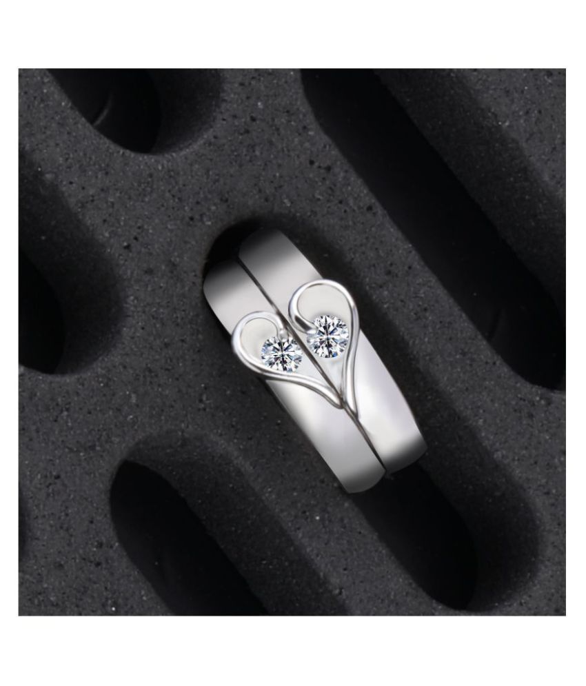     			Silver Shine - Silver Solitaire Rings (Pack of 1)